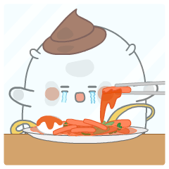 [LINEスタンプ] お腹がすいたアイスクリームオチュ