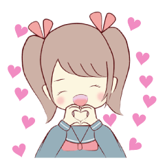 [LINEスタンプ] ツインテール女子高生☆よ～こちゃん