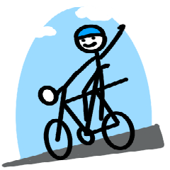 [LINEスタンプ] クロスバイク乗る人用のスタンプの画像（メイン）