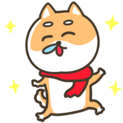 [LINEスタンプ] 柴犬こまつのふゆのスタンプ