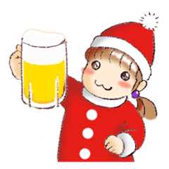 [LINEスタンプ] 毎年使える・ゆるふわ飲兵衛女子の冬