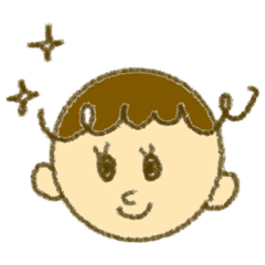 [LINEスタンプ] くせ毛ぼうや(台詞有り)