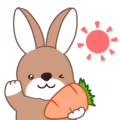 [LINEスタンプ] asunao ニンジンが好きなウサギさん