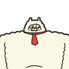 [LINEスタンプ] おっさんみたいなアルパカ オノマトペ編