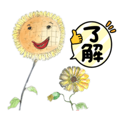 [LINEスタンプ] 手描きイラスト 日常デカ文字 ネコ お花 猿