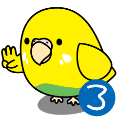 [LINEスタンプ] セキセイインコ（黄ハルクイン）3