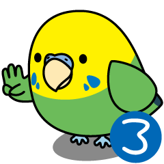 [LINEスタンプ] セキセイインコ（緑オパーリン）3