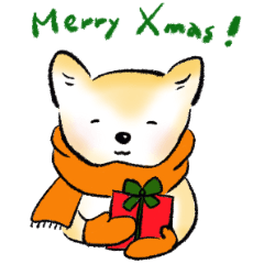 [LINEスタンプ] 秋田犬のあきちゃん : クリスマス