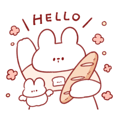 [LINEスタンプ] うさでぃ・ストロング日常編