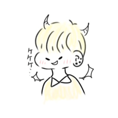 [LINEスタンプ] ステッカー風金髪くんスタンプ