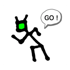 [LINEスタンプ] 頑張る アリ人間 スタンプ【凛】