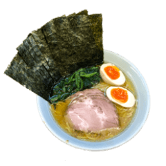 [LINEスタンプ] こってり豚骨ラーメンで満腹になろうぜ！
