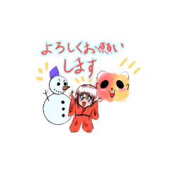 [LINEスタンプ] ゆきと雲パンと雪だるま