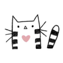 [LINEスタンプ] 鍵盤ねこ①きほん