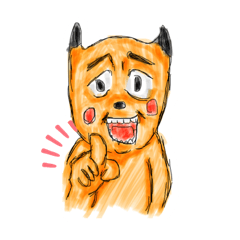 [LINEスタンプ] 生きているだけの犬