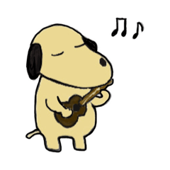 [LINEスタンプ] 目が細い犬。