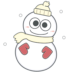 [LINEスタンプ] 毛糸の帽子の雪だるま