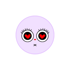 [LINEスタンプ] 紫はぁい☆(^_^)