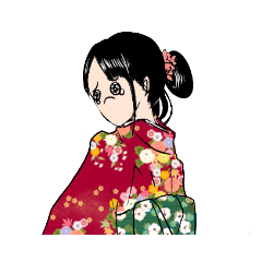 [LINEスタンプ] 見返り美人ず