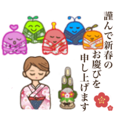 [LINEスタンプ] プワモンレンジャーの年末年始＆日常生活編