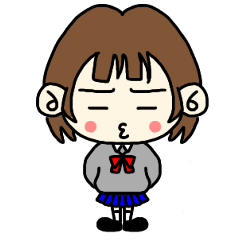 [LINEスタンプ] ぐち子の憂うつ【学生】