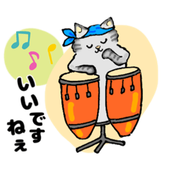 [LINEスタンプ] モフねこミュージシャン(JAZZ 3)