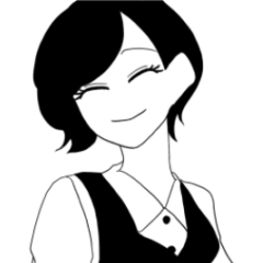 [LINEスタンプ] 笑顔で答える女の人