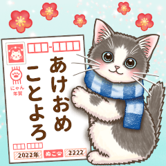 [LINEスタンプ] やさしい猫のポップアップ☆改訂再販版