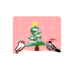 [LINEスタンプ] 文鳥☆クリスマス☆·◈·☆