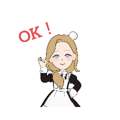 [LINEスタンプ] メイドのさやかちゃんのメッセージ