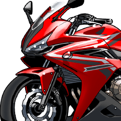 [LINEスタンプ] 400ccスポーツバイク2(車バイクシリーズ)の画像（メイン）