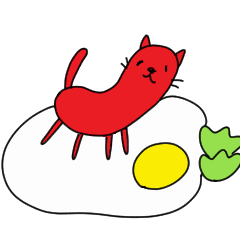 [LINEスタンプ] ねこソーセージ