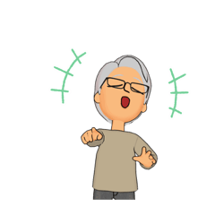 [LINEスタンプ] わらうおじいちゃん