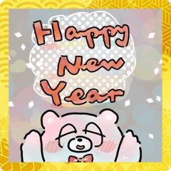 [LINEスタンプ] ぱすてるくま(新年とウィンター用)