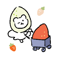 [LINEスタンプ] くだものいきもの