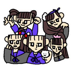 [LINEスタンプ] かわいいおえかきちゃん♡