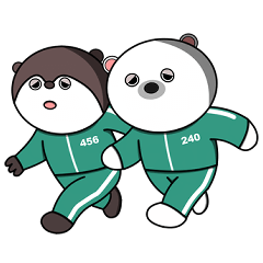 [LINEスタンプ] シロクマ＆カワウソ vol.1