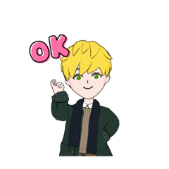 [LINEスタンプ] 金髪碧眼少年