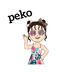 [LINEスタンプ] peko！