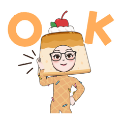[LINEスタンプ] プリン人間