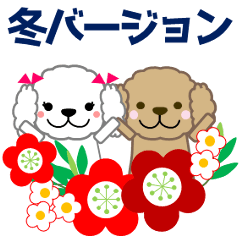 [LINEスタンプ] プードル/犬好きなあなたへ 冬 年賀等も