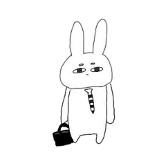 [LINEスタンプ] 何とも言えないうさぎしゃん