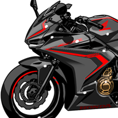 [LINEスタンプ] 400ccスポーツバイク3(車バイクシリーズ)
