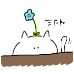 [LINEスタンプ] 土に埋まっていたいネコ