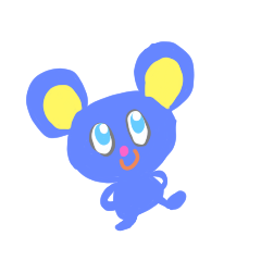 [LINEスタンプ] 青いマウス