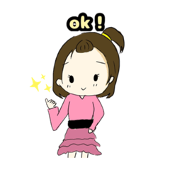 [LINEスタンプ] 可愛いミニキャラ女の子