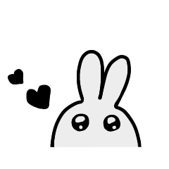 [LINEスタンプ] メロメロのうさぎ