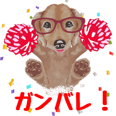 [LINEスタンプ] お嬢様感たっぷりメガネダックスがご挨拶