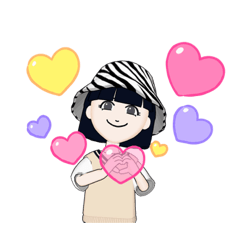 [LINEスタンプ] ショートヘア「女」