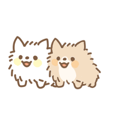 [LINEスタンプ] チビとモコ